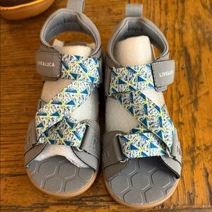 9T Livie & Luca Gray and Blue Kids Sandals